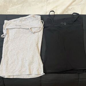PACT womens cotton grey & Black Tank Top New without tags